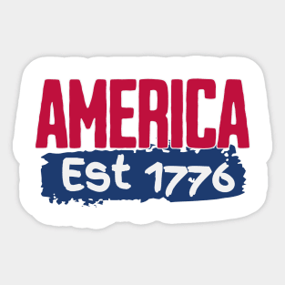 America Est 1776 Sticker